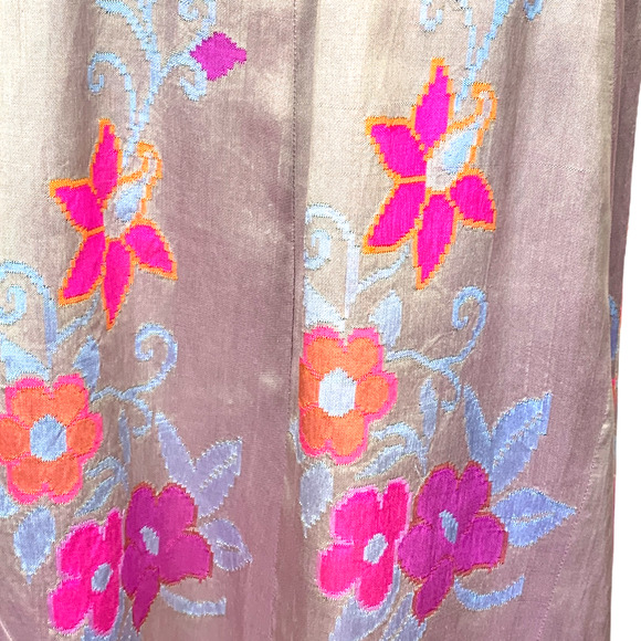 Koko Venice A-Line Silk Floral Skirt Designer Handcrafted Unique RARE Size 2 XS - Picture 4 of 10
